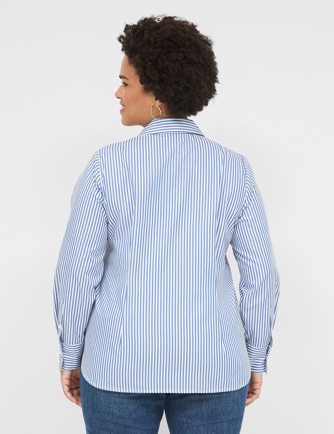 Fitted Long-Sleeve Button-Down Shirt