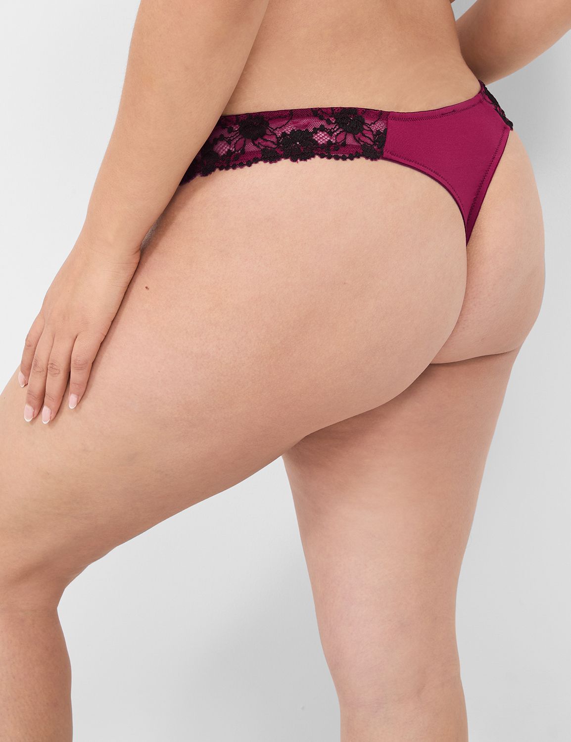 Cross-Dye Lace Spit Gusset Thong 11 Product Image 2