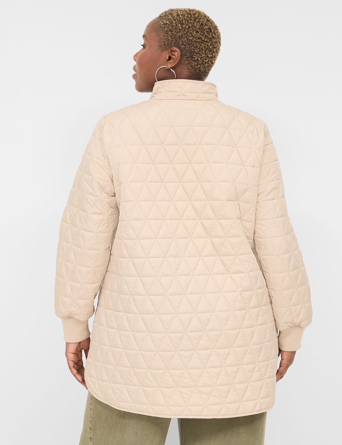 Lane bryant quilted jacket top