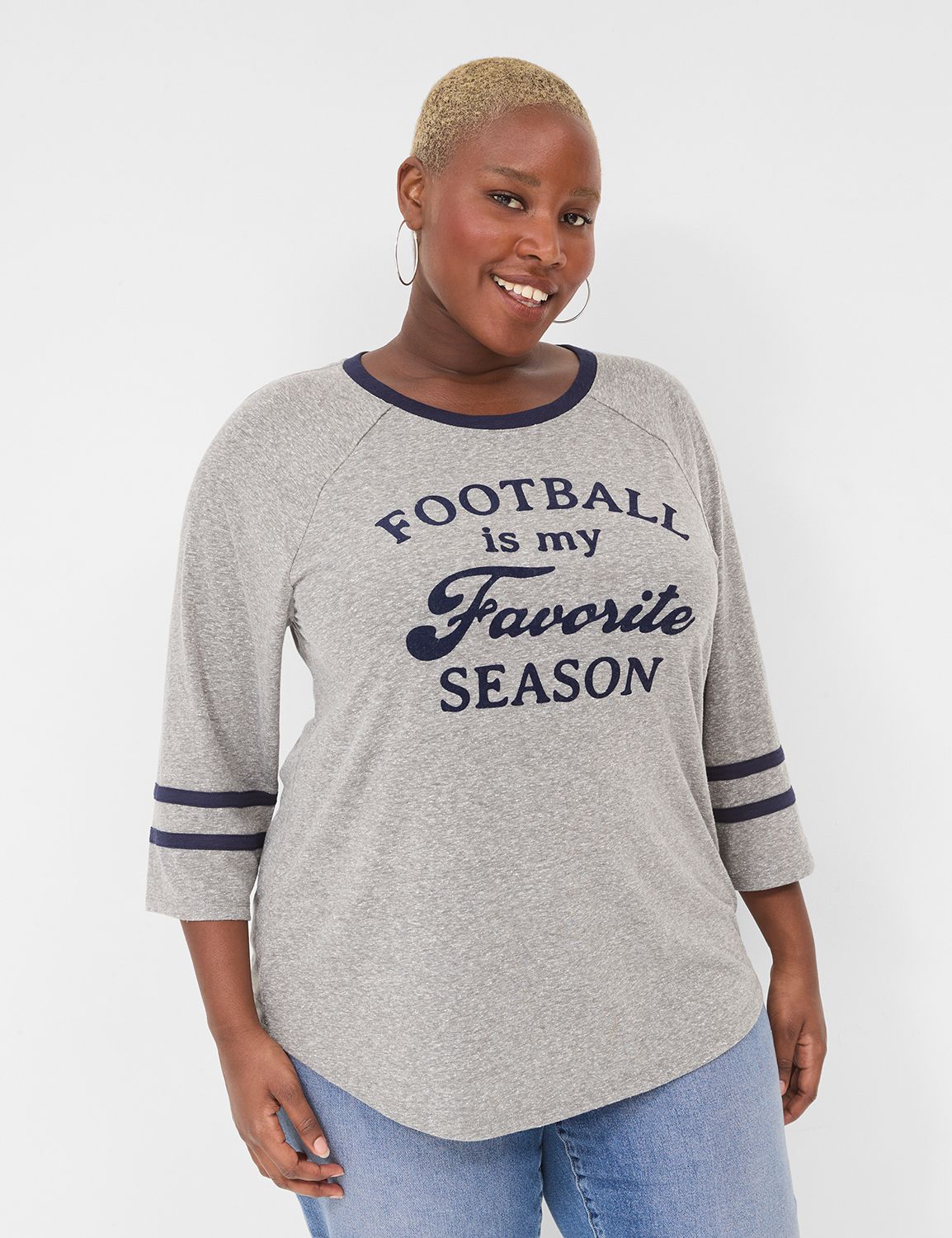 Crew Neck Raglan Sleeve Top