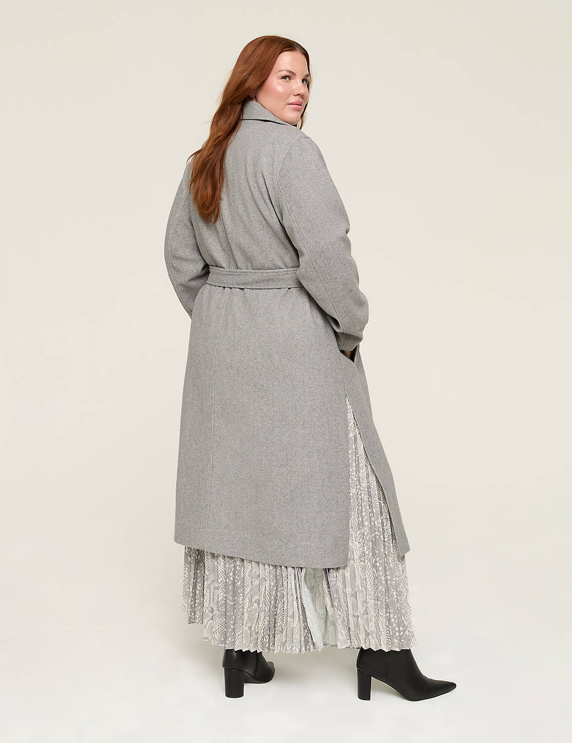 Faux-Wool Belted Long Coat | LaneBryant Faux-Wool Belted Long Coat | LaneBryant