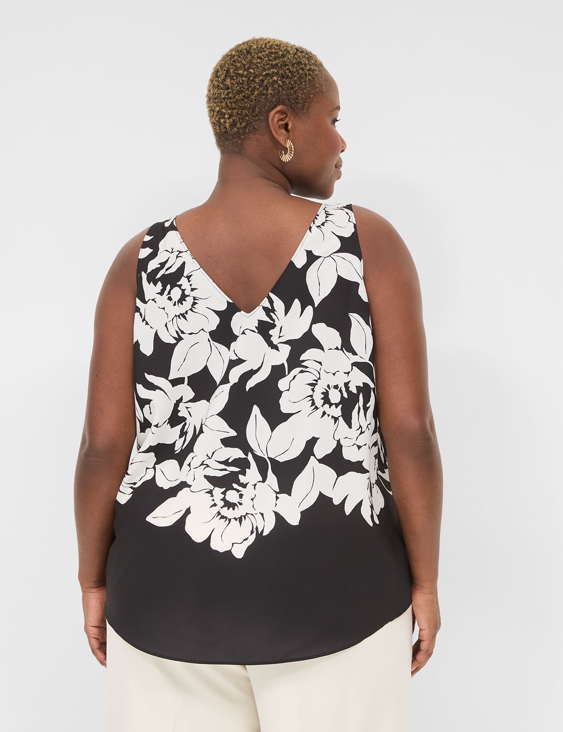 Sleeveless V Neck Swing Single Laye Product Image 2