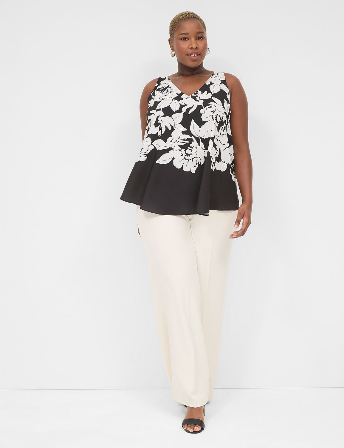 Sleeveless V Neck Swing Single Laye Product Image 3