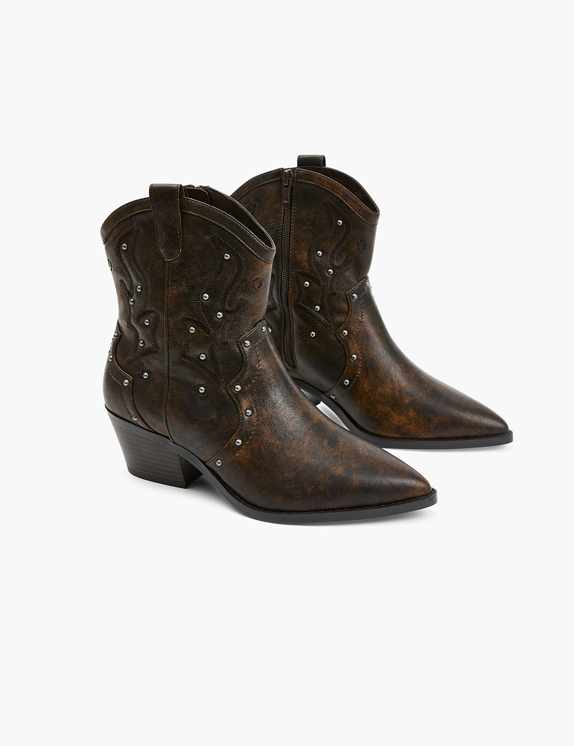 Dream Cloud Embellished Western Ankle Boot LaneBryant