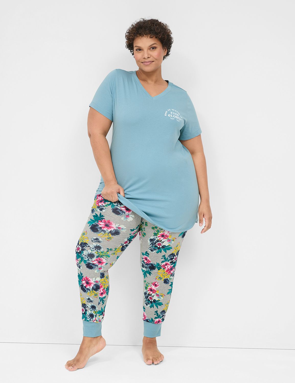 CVC Tee and 95/5 Legging PJ Set 114 Product Image 1