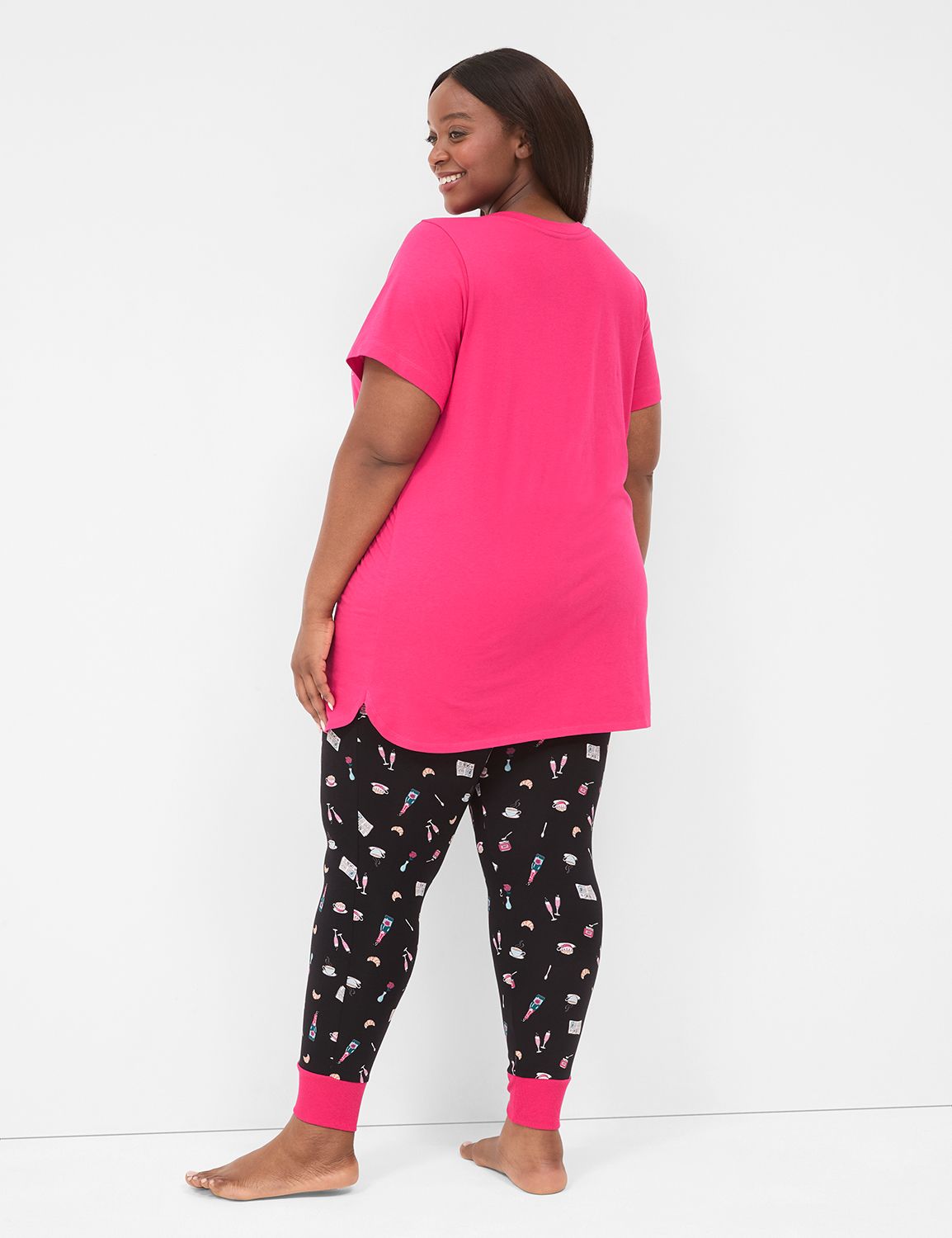 Comfy Cotton Tee & Legging PJ Set | LaneBryant