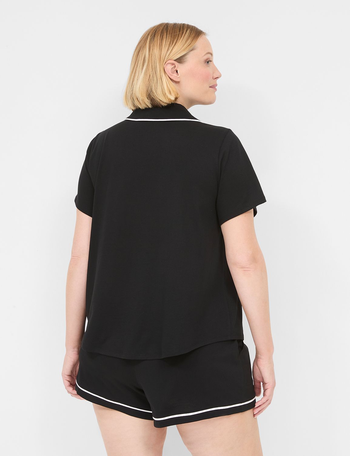 Notch Neck & Block Short PJ Set 114 | LaneBryant