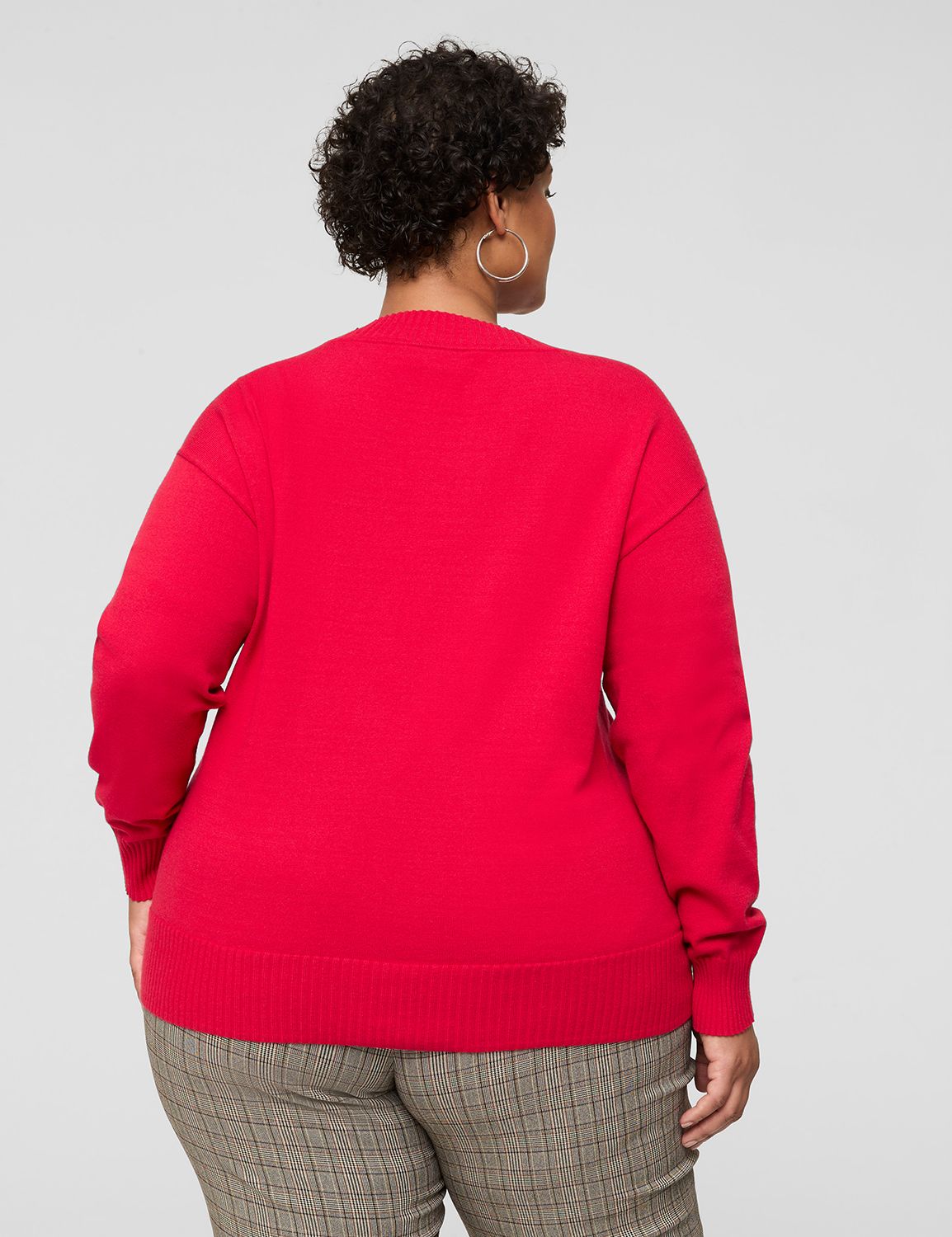 Classic Long Sleeve V-Neck Sweater Product Image 2