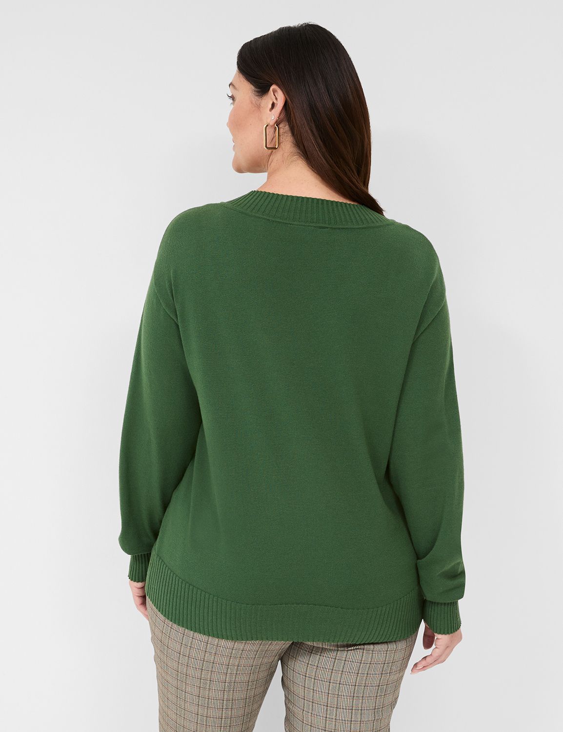 Classic Long Sleeve V-Neck Sweater Product Image 2