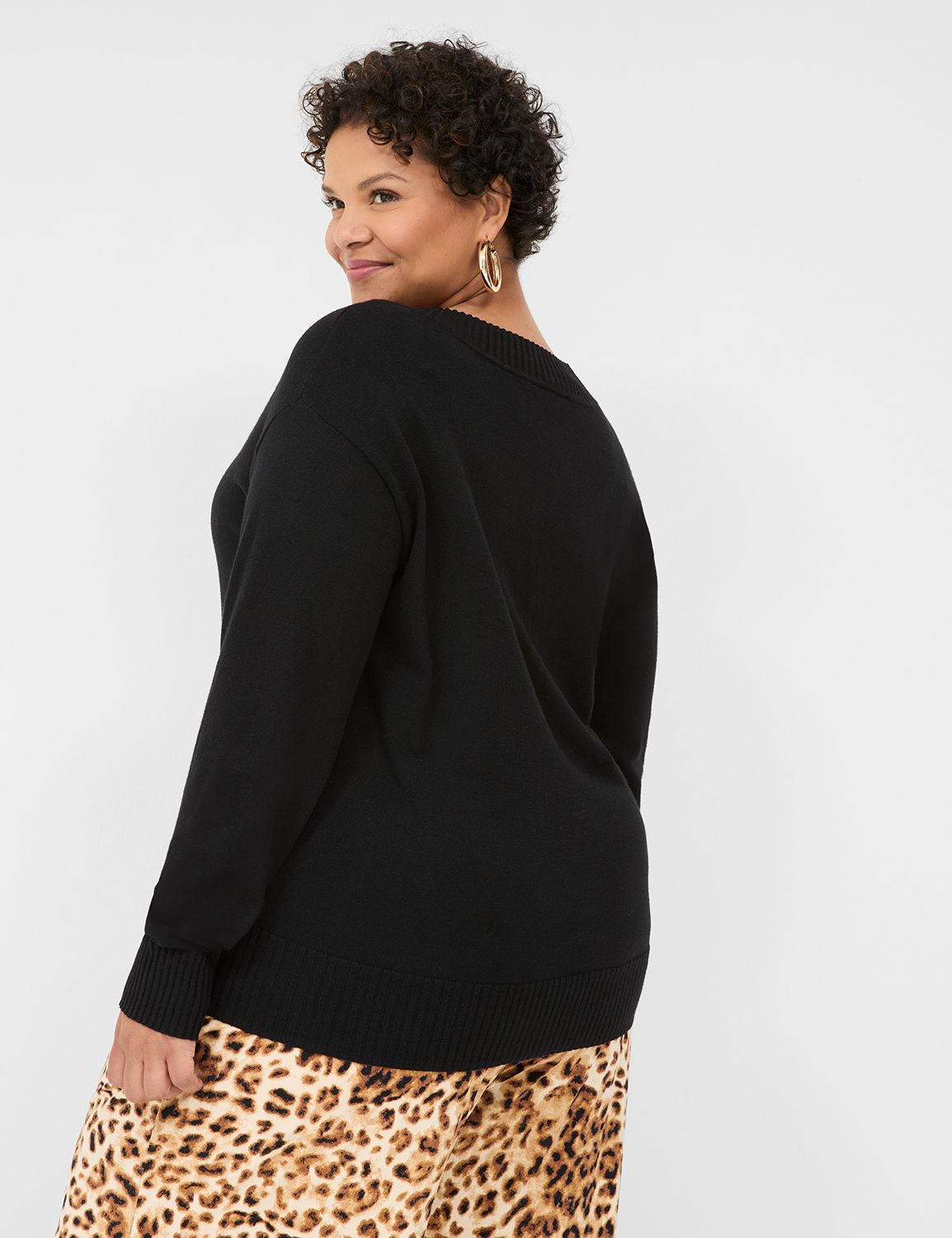 Long Sleeve V-Neck Sweater