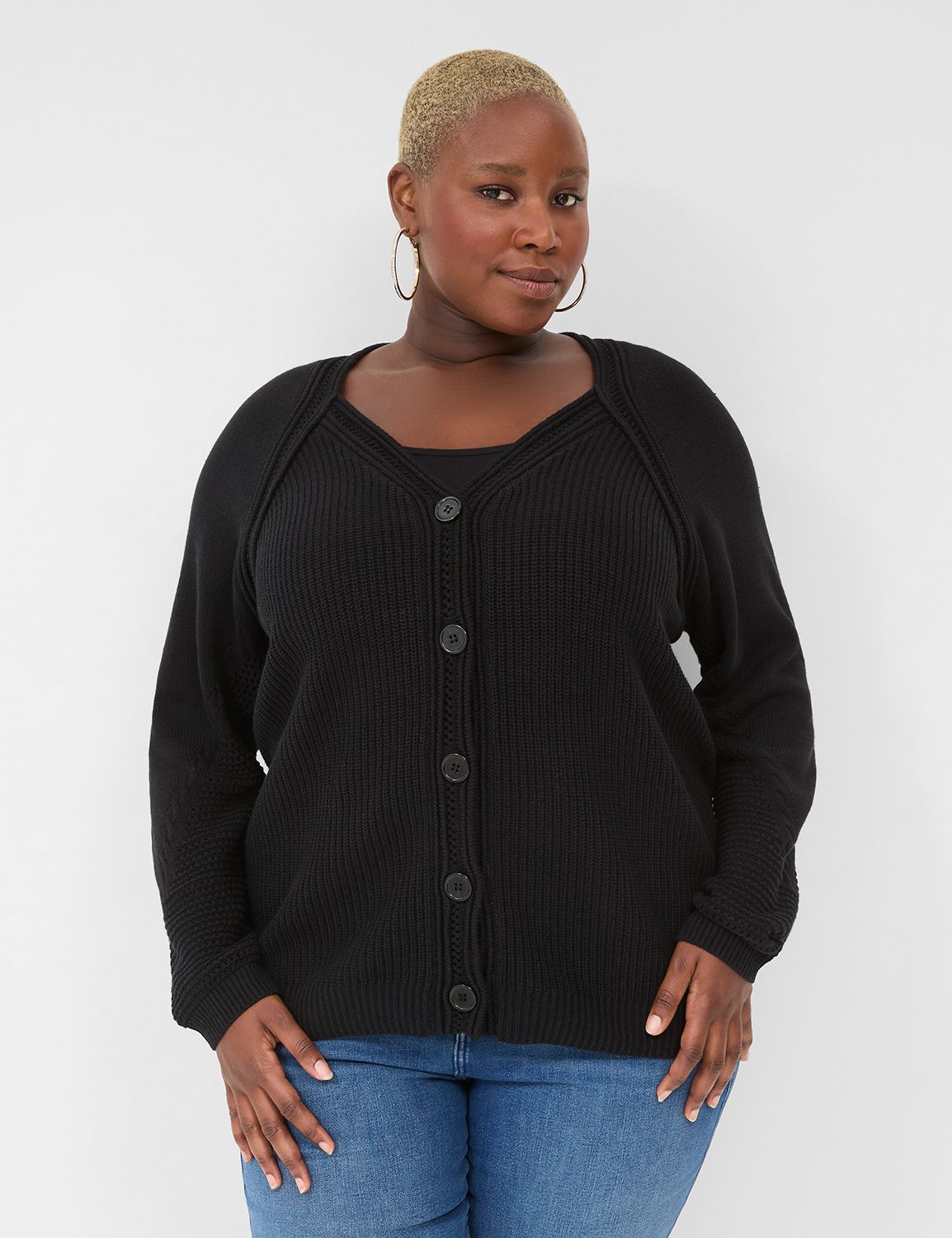 Plus Size Women s Black Sweaters Lane Bryant