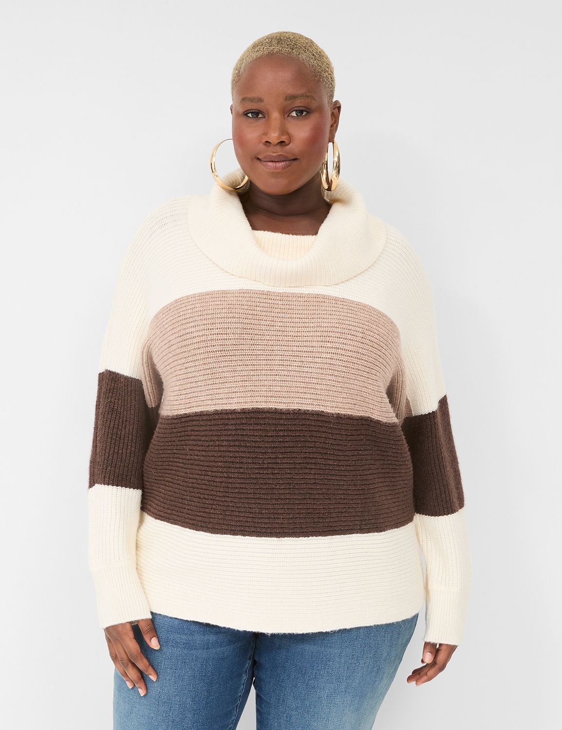 Cowlneck Ribbed Sweater