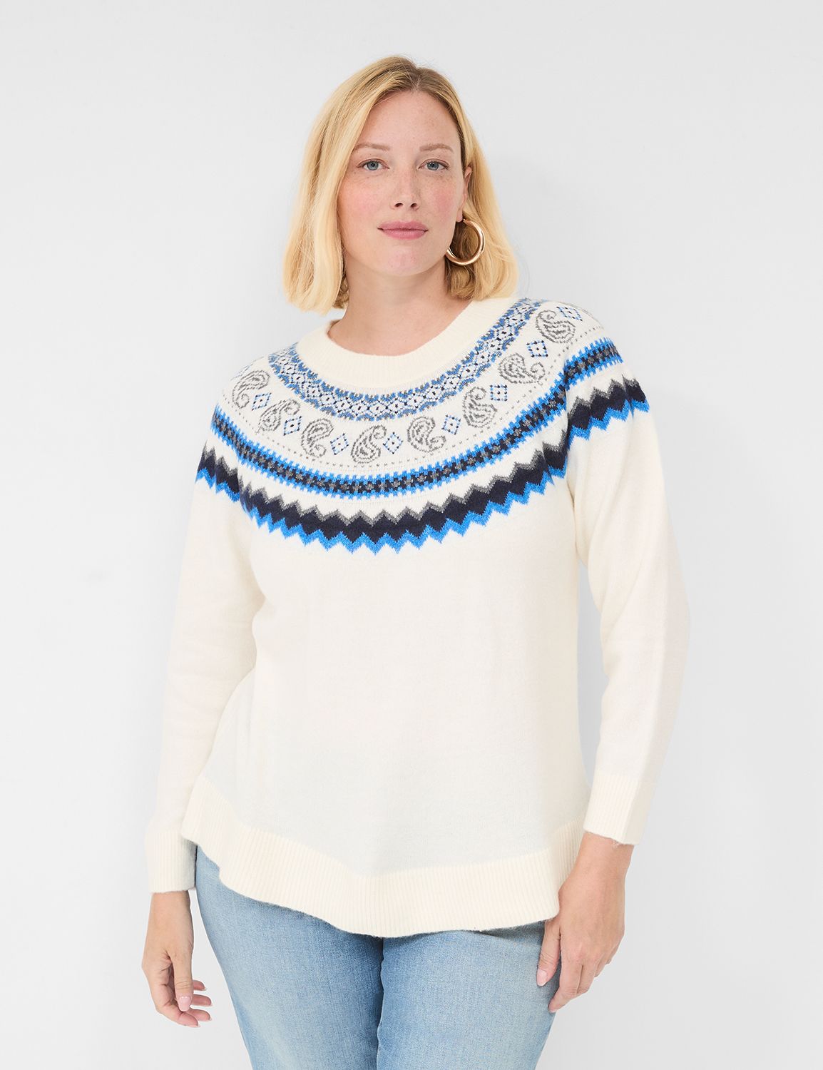 Fair Isle Crew-Neck Sweater