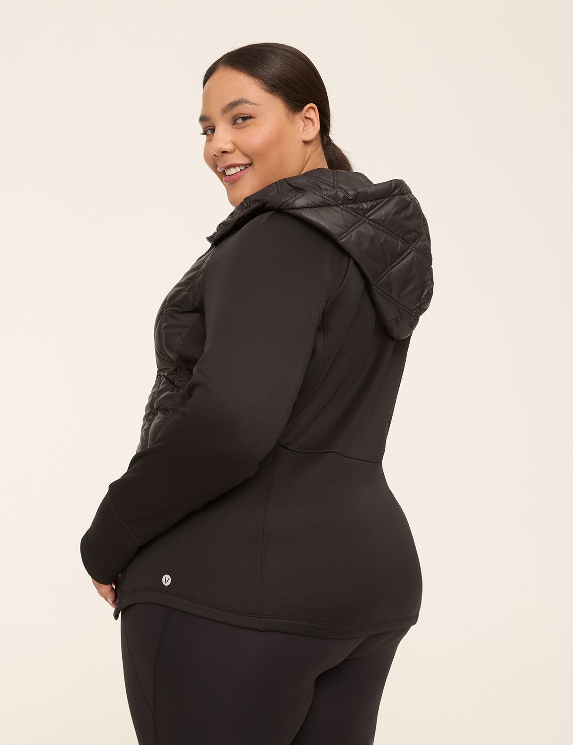 Lane Bryant 2024 Black Waterproof Winter Jacket with Hoodie. Plus Size 14/16