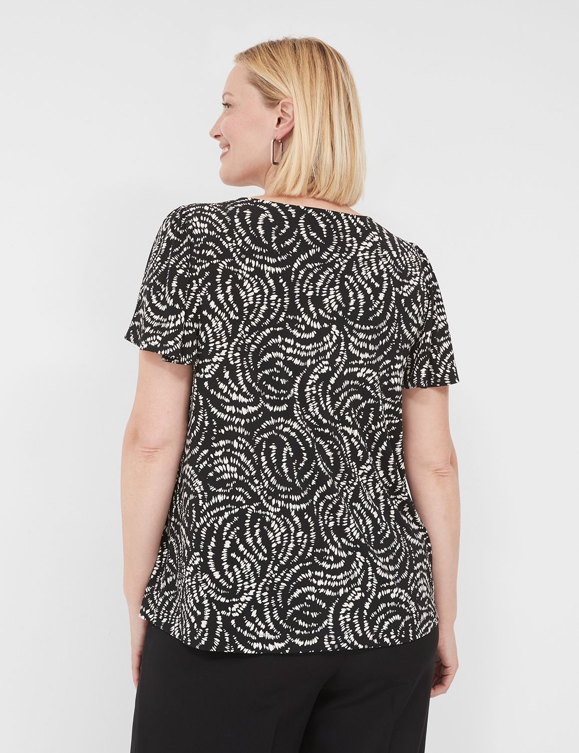 Lane Bryant Size 30/32 Black Twist Neck purchases Cutout Top