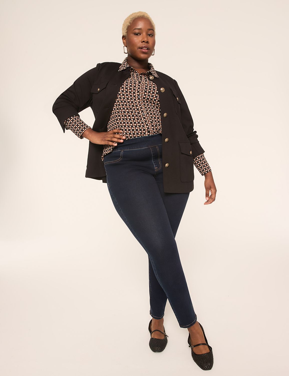 Western Military Ponte Twill Jacket Product Image 3