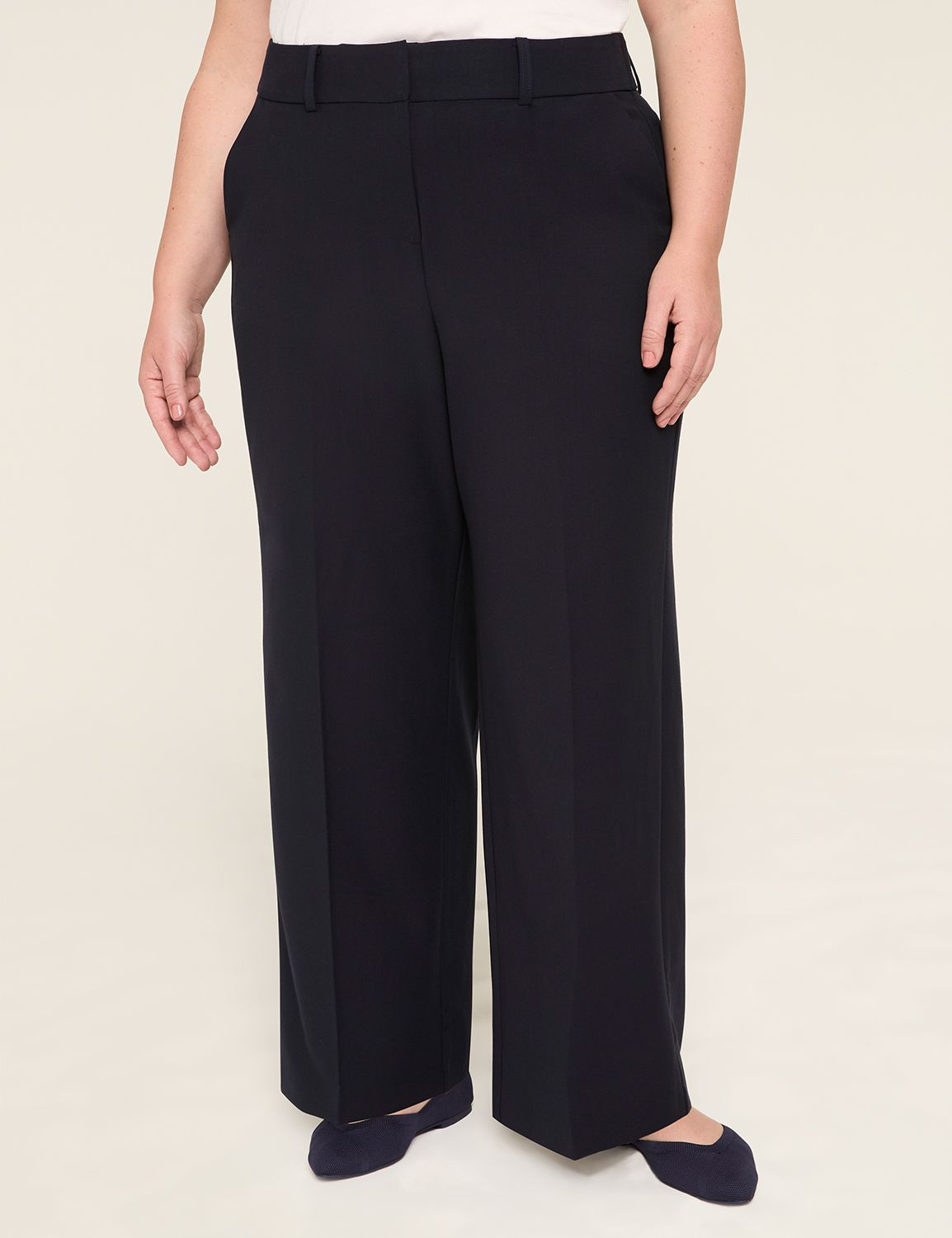 Plus Size Women s Navy Casual Dress Pants Lane Bryant