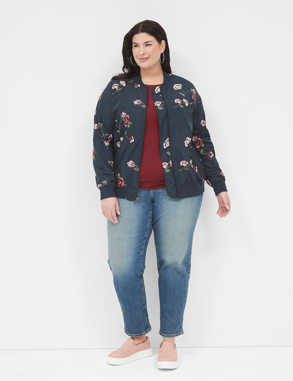 Lane bryant floral blazer best sale