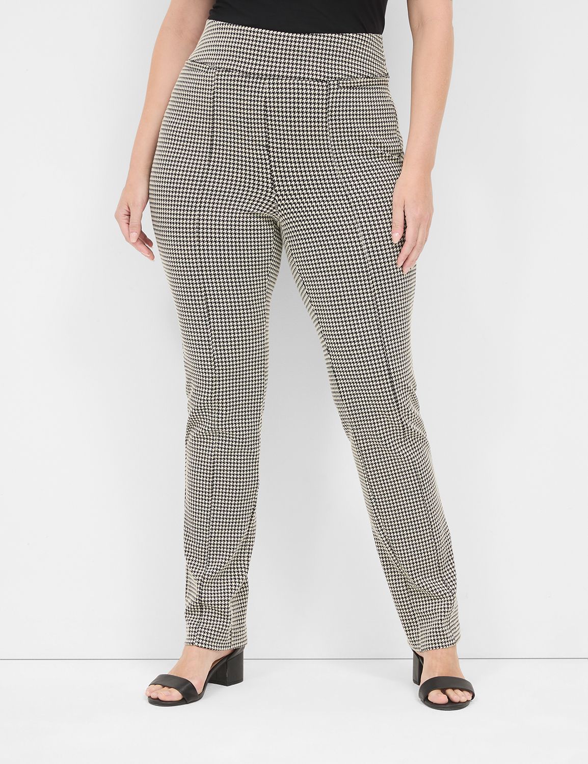 Pull-On Ponte Straight - BLK/WHT HO Product Image 1