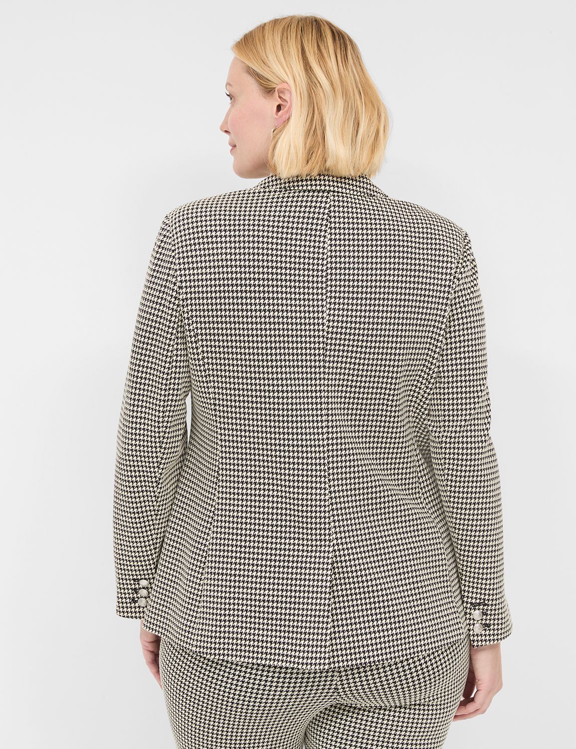 Lane Bryant 22/24 Houndstooth Plaid Peacoat Black White Purple sale Lined NWT $169