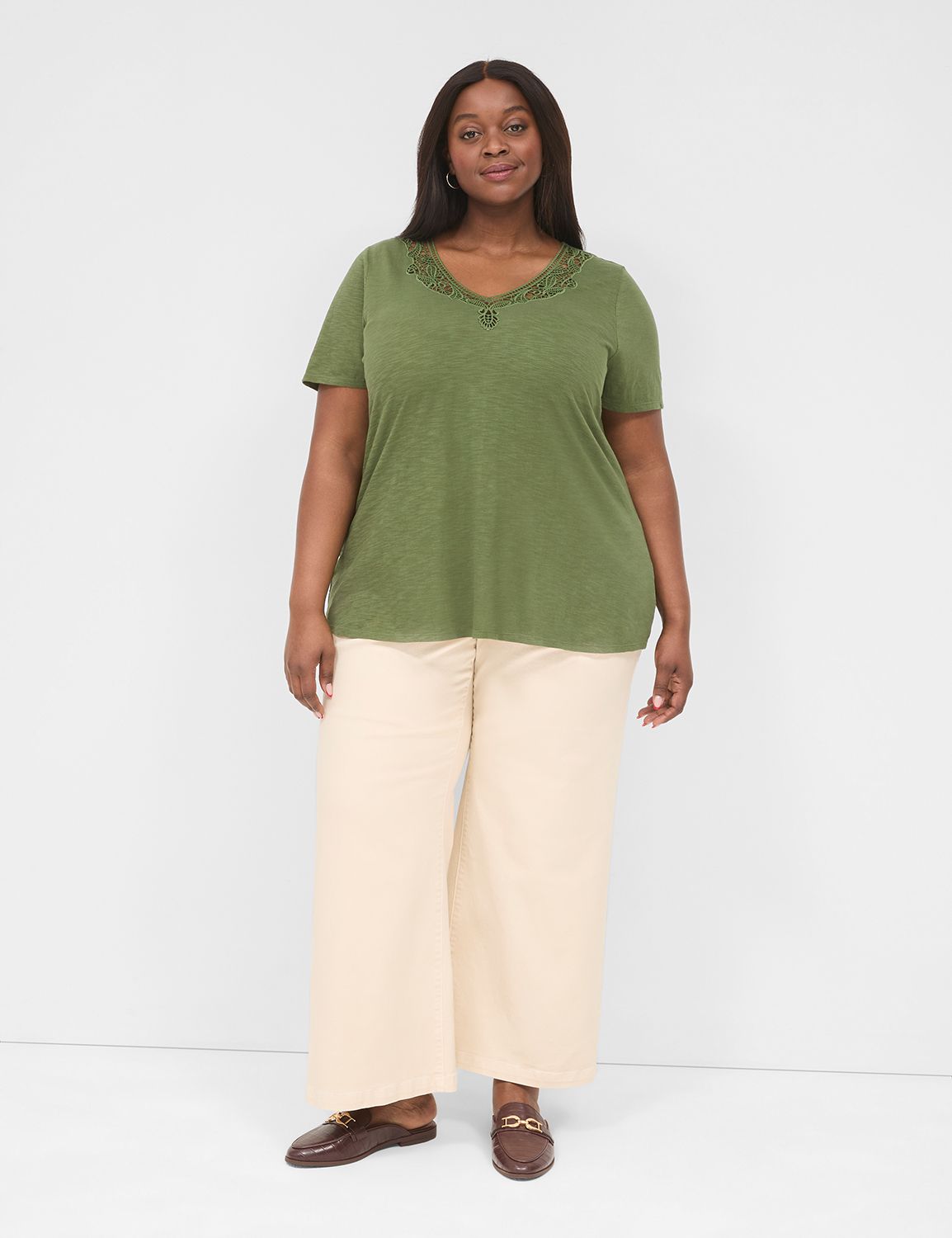 Casual Relaxed Short Sleeve Crochet Product Image 3