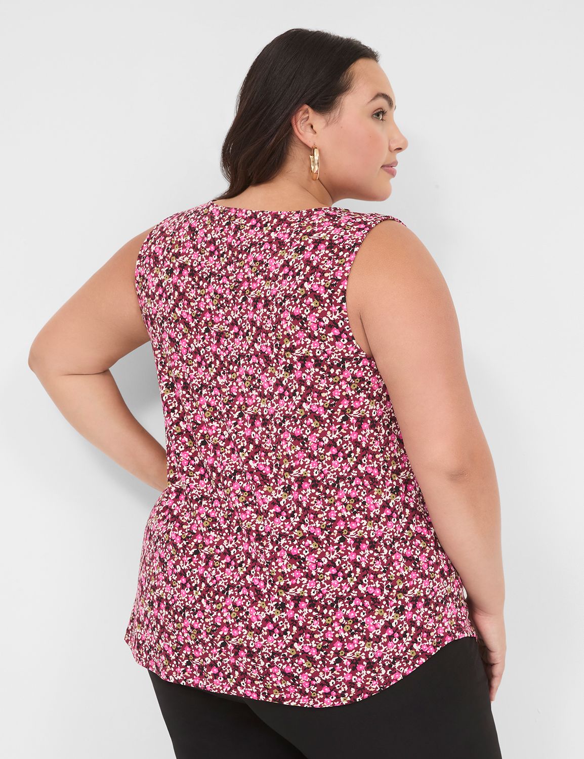 Haut Manches Longues Col V En Tissu Stretch Beige - Lane Bryant Taille 22/24 - NEUF Avec étiquettes