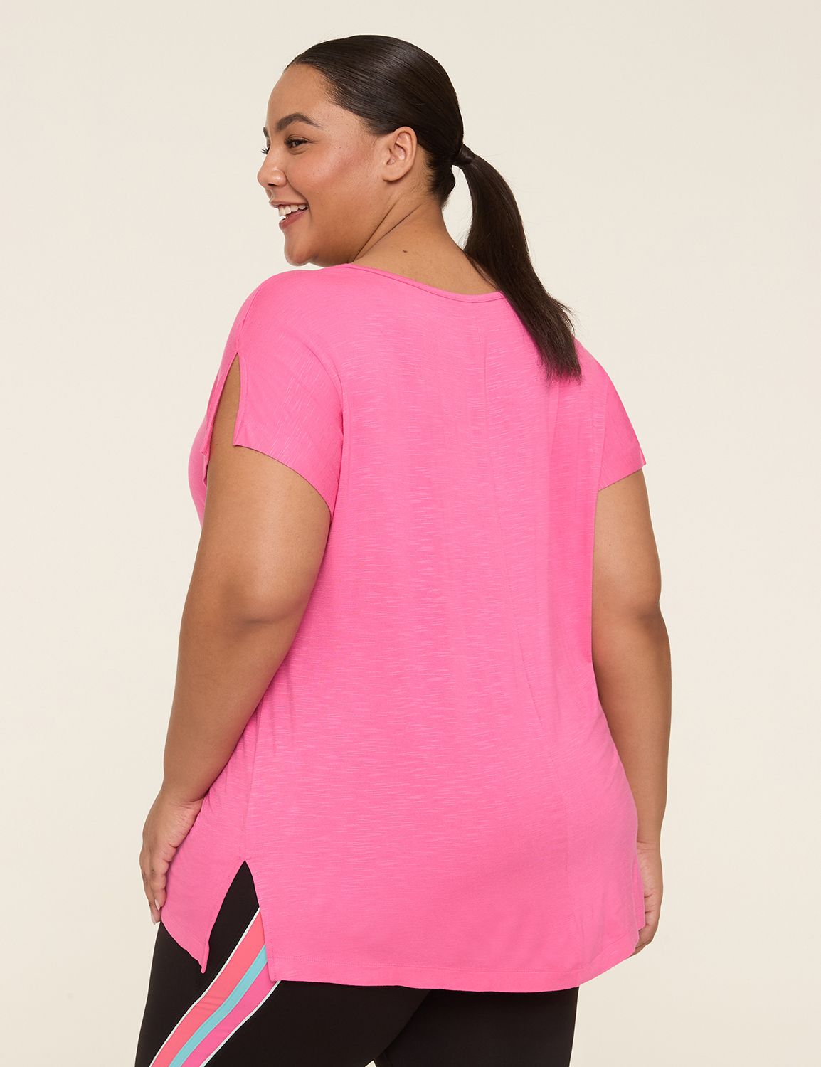 V-Neck Cold-Shoulder Top