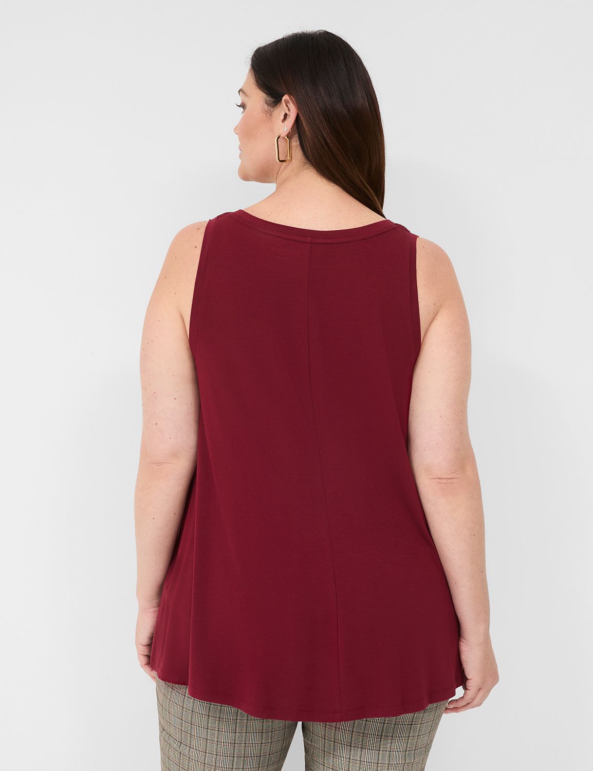 Casual Sleeveless V-Neck Swing Tank Product Image 2