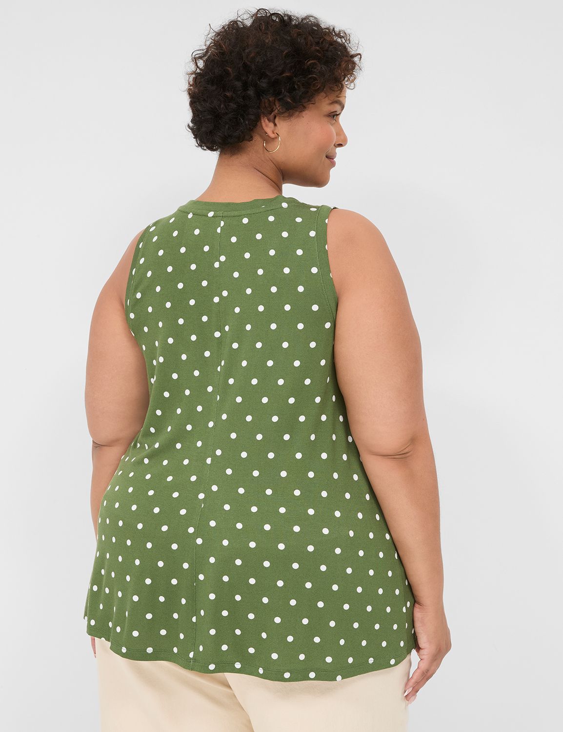Casual Sleeveless V-Neck Swing Tank Product Image 2