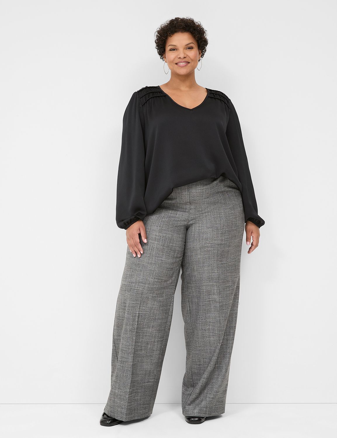 Long Sleeve Smoke V-Neck main image 0