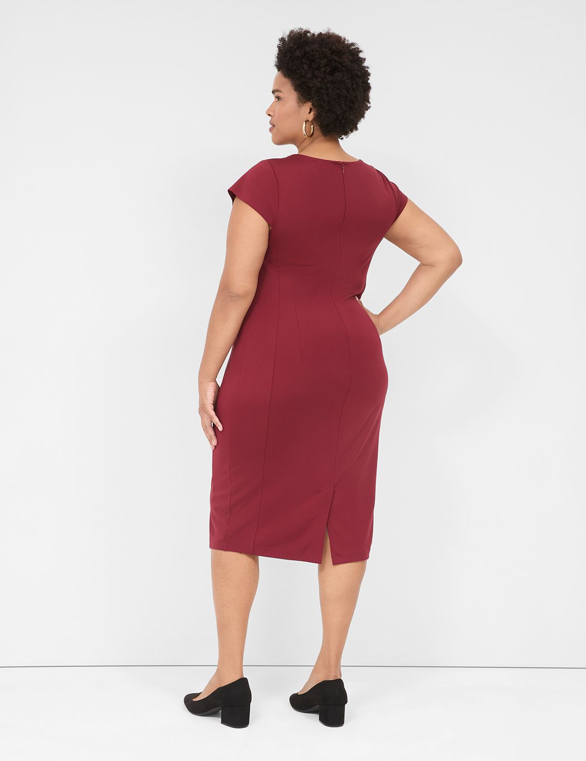 Cap Sleeve Crew Neck Sheath 1142021 Product Image 2