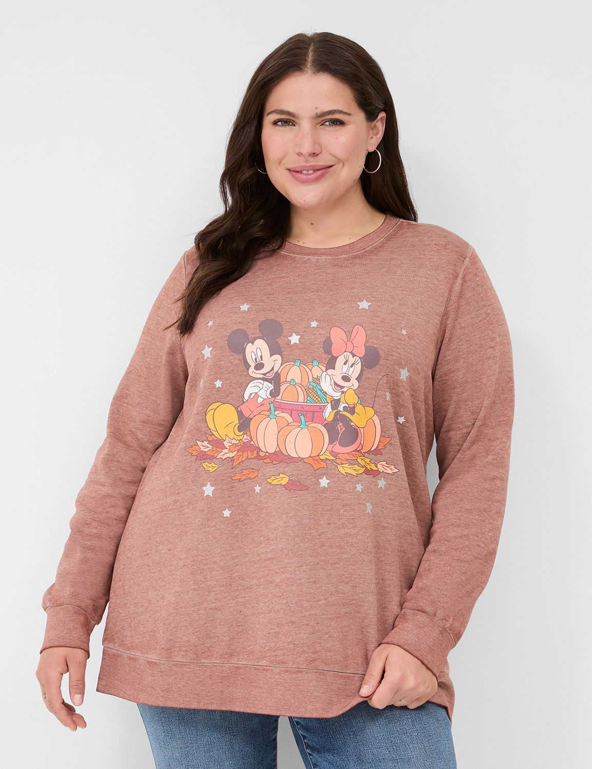 Disney Glitter Mickey & Minnie Mouse Graphic Sweatshirt