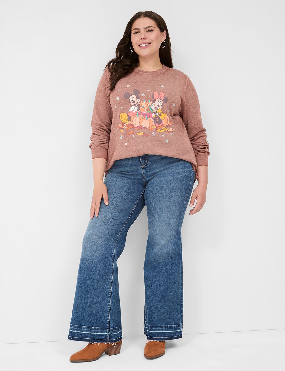 1270~All Over Printed Mouse Crew-Neck Sweatshirt