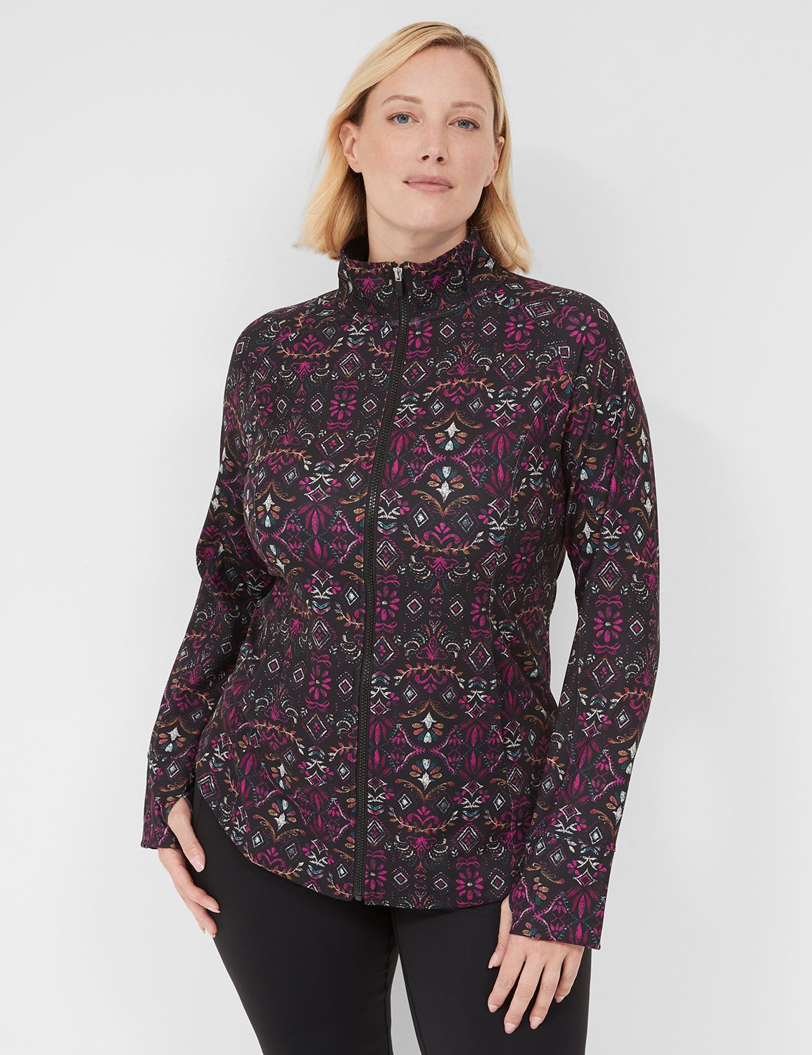 Long Sleeve Zip Front Recycled Livi LaneBryant