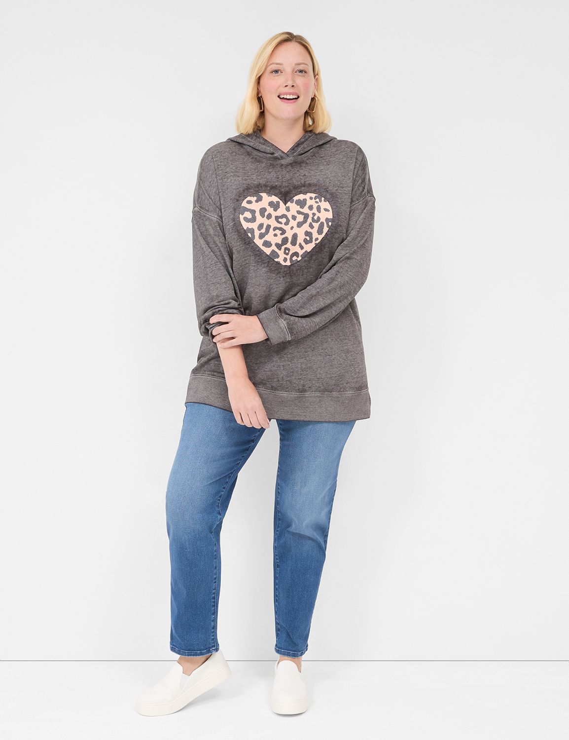 LONG SLEEVE DROP SHOULDER SIDE SLIT