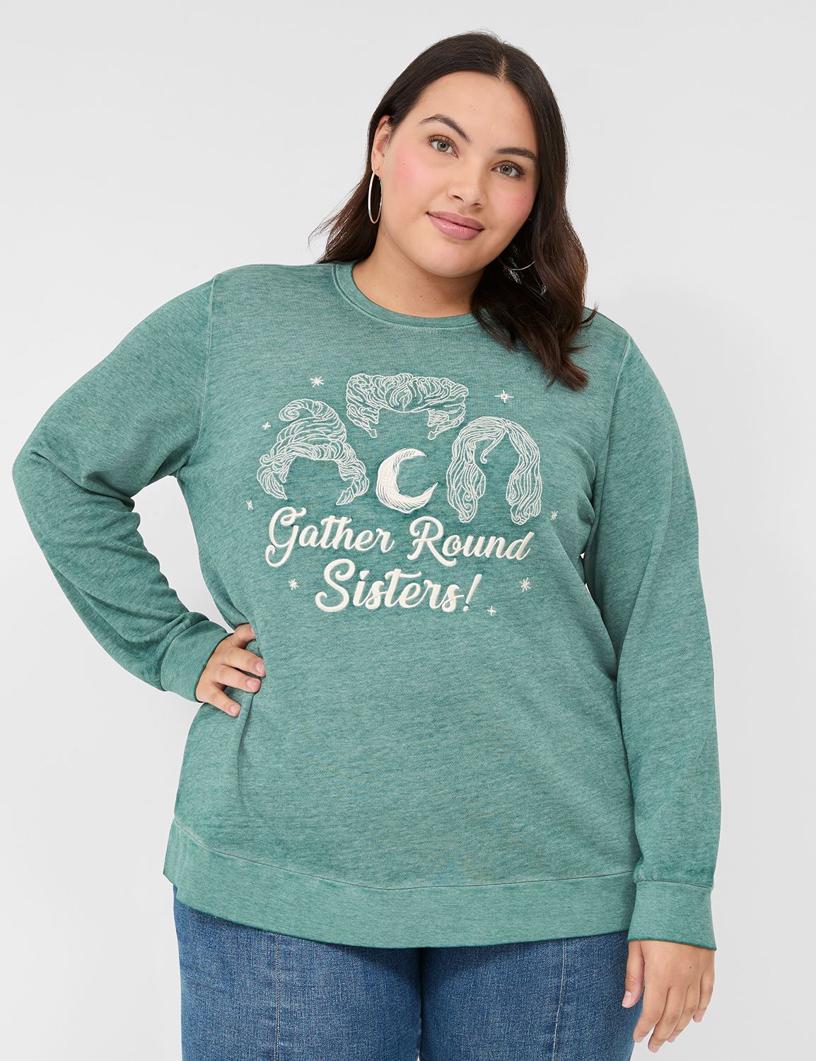 Embroidered Hocus Pocus Graphic Sweatshirt