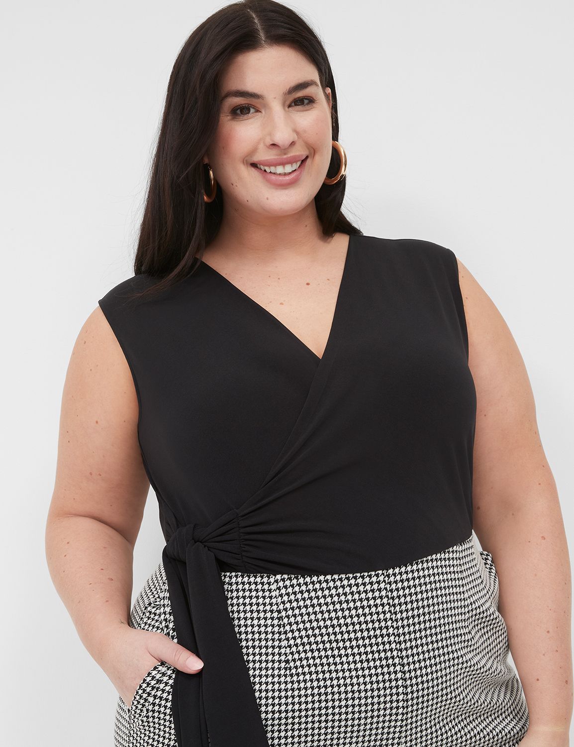 EXTENDED SHOULDER ASYM WRAP JUMPSUI Product Image 3