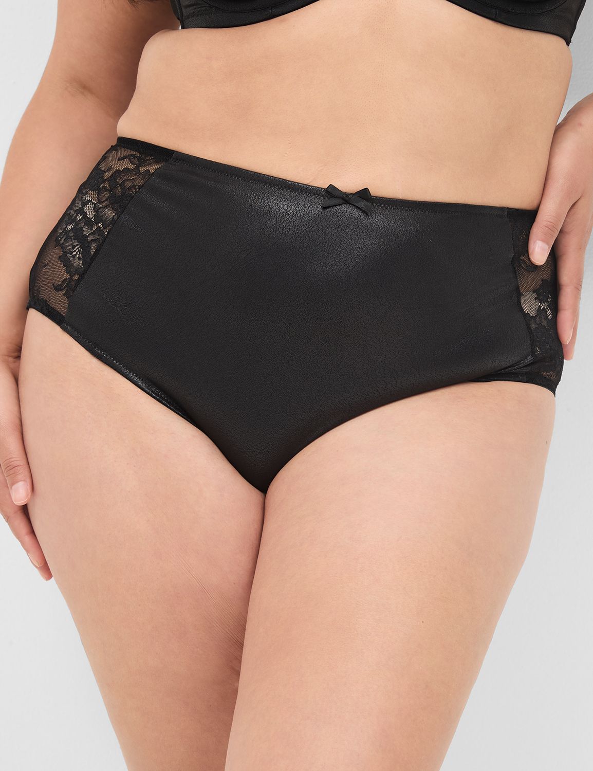 Faux Leather Garter Panty 1141445 Product Image 3