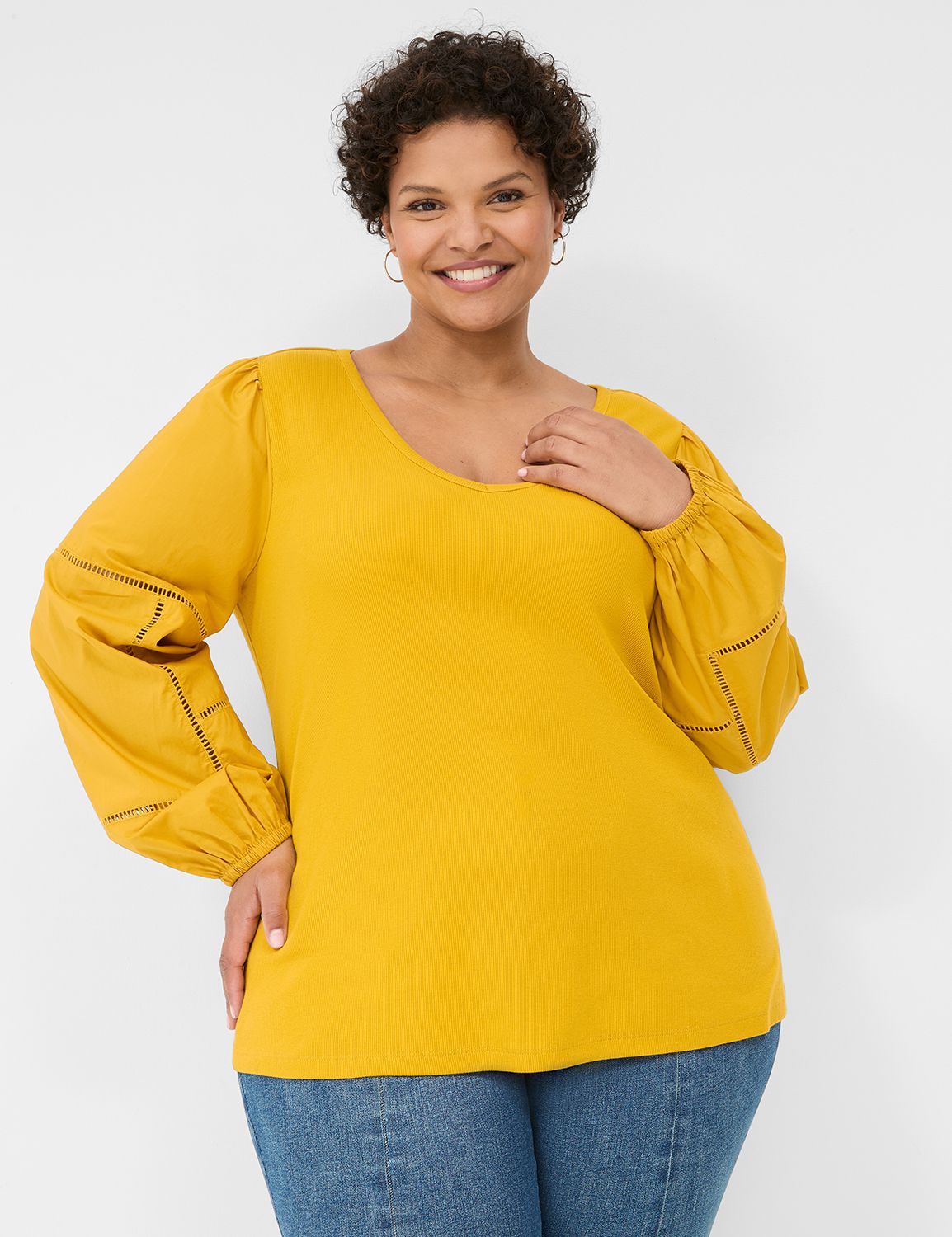 Yellow Women s Plus Size Tops Dressy Tops Lane Bryant