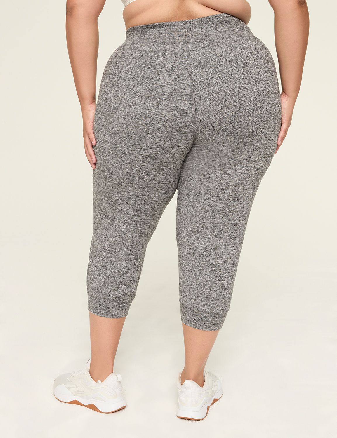 Soft Active Capri Leggings in Grey Marl main image 0