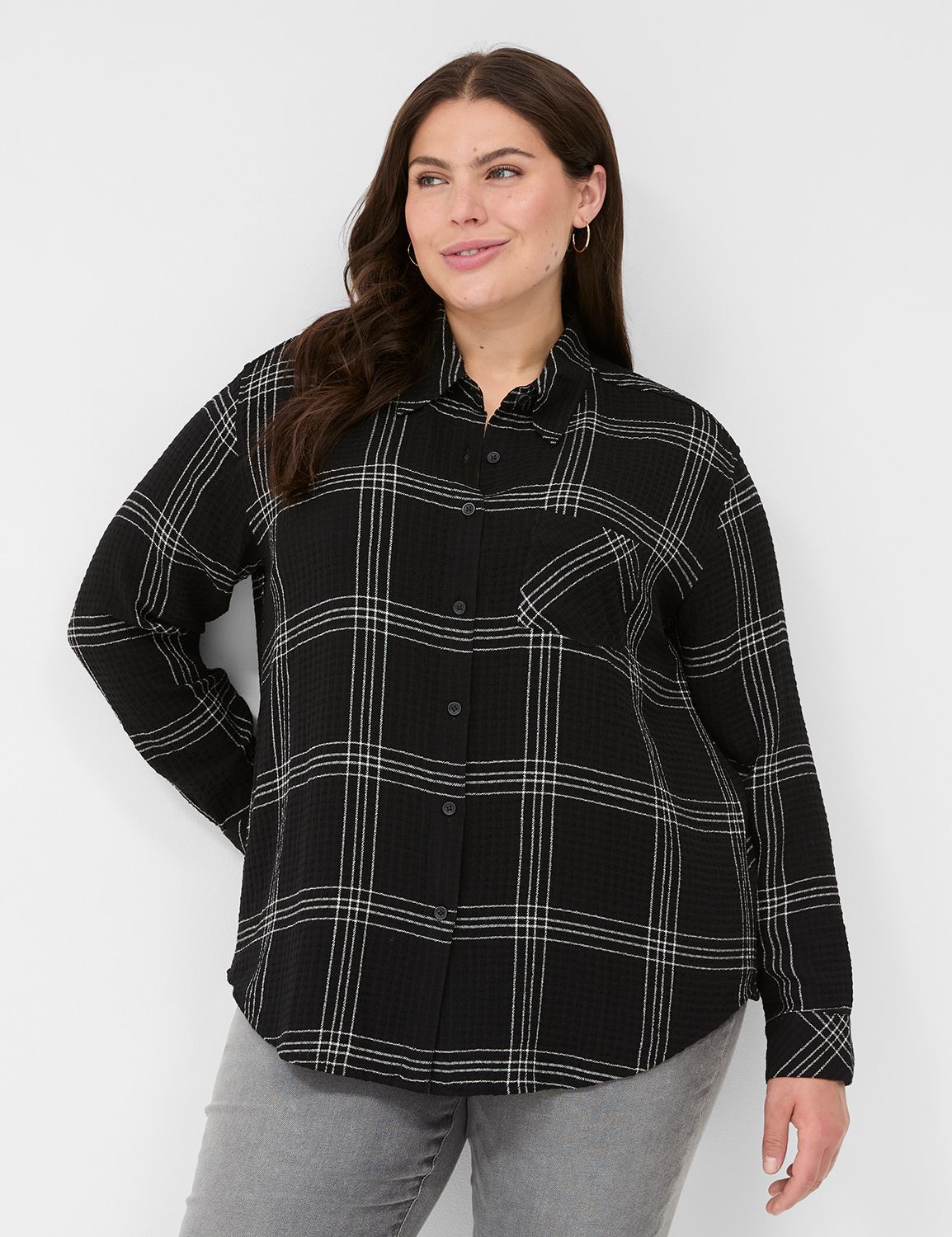 Classic Long Sleeve Button Down Cri Product Image 1