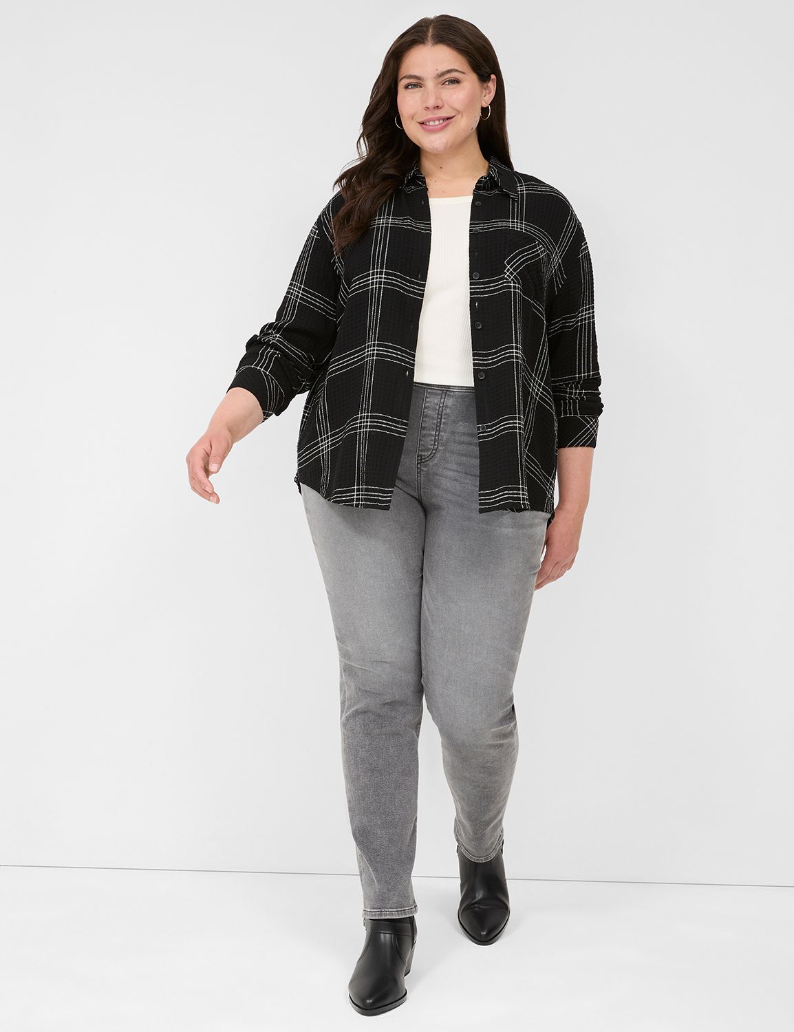 Classic Long Sleeve Button Down Cri Product Image 3