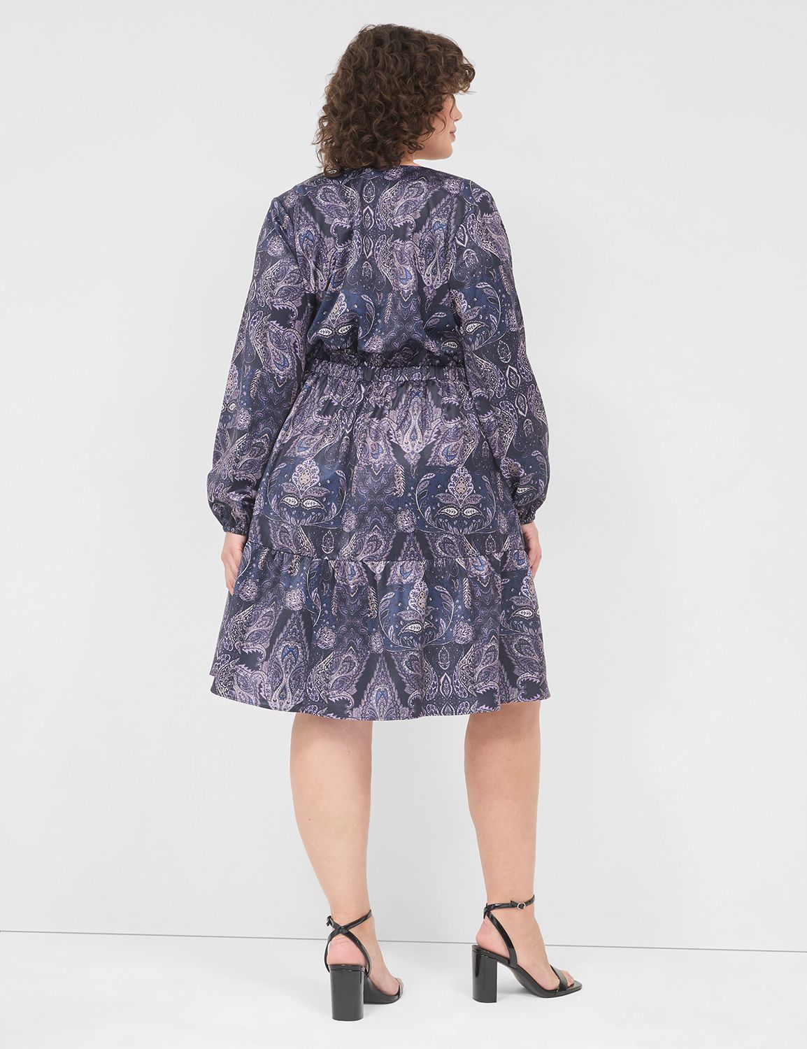 LS SHORT FAUX WRAP DRESS 1141764 Product Image 2
