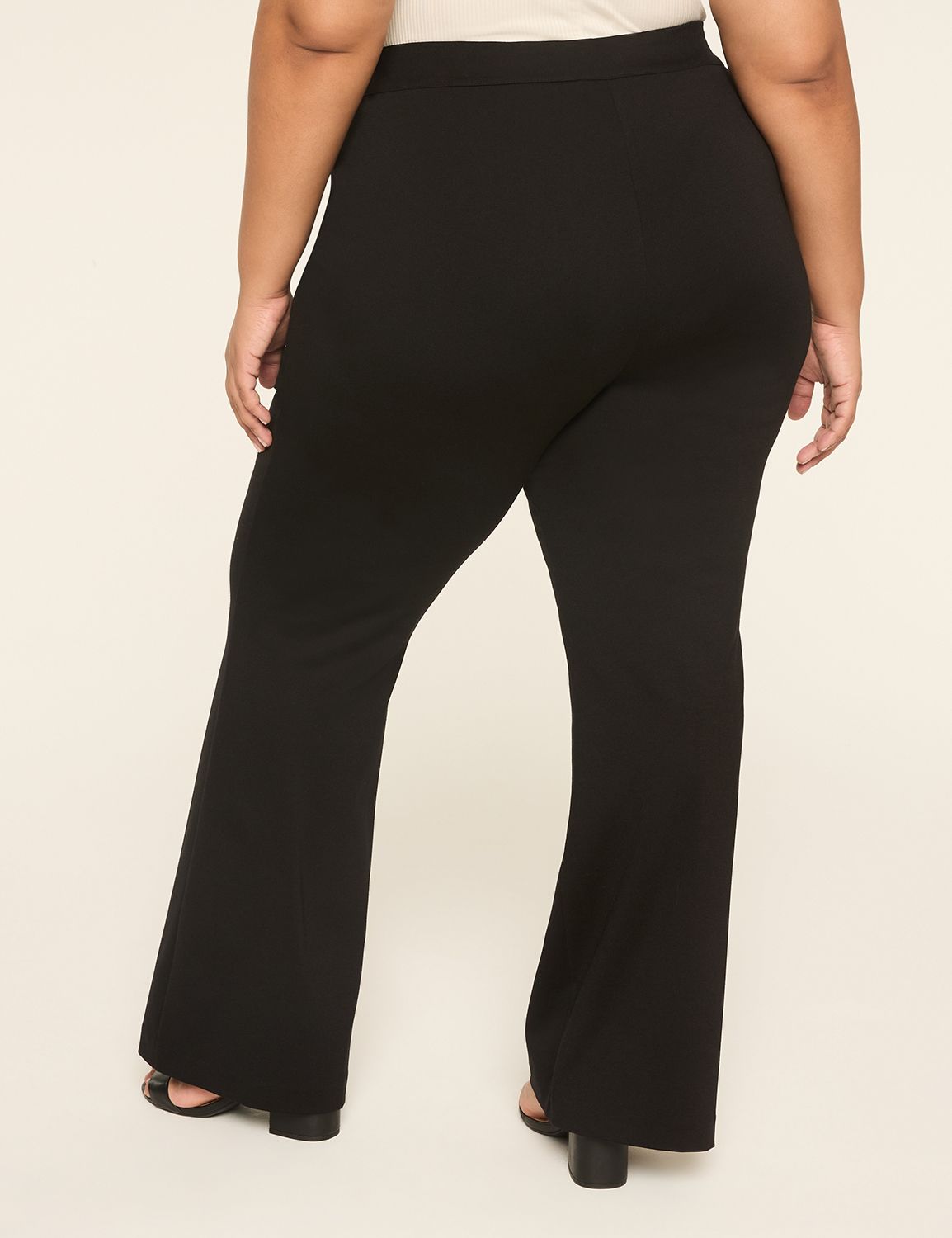 Ponte Pull-On High-Rise Flare Pant | LaneBryant