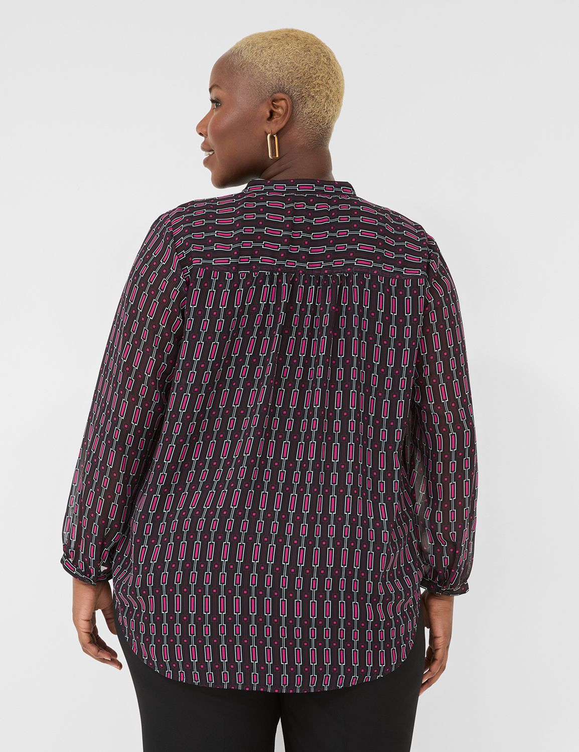 Classic LS Split Neck Popover Blous | LaneBryant