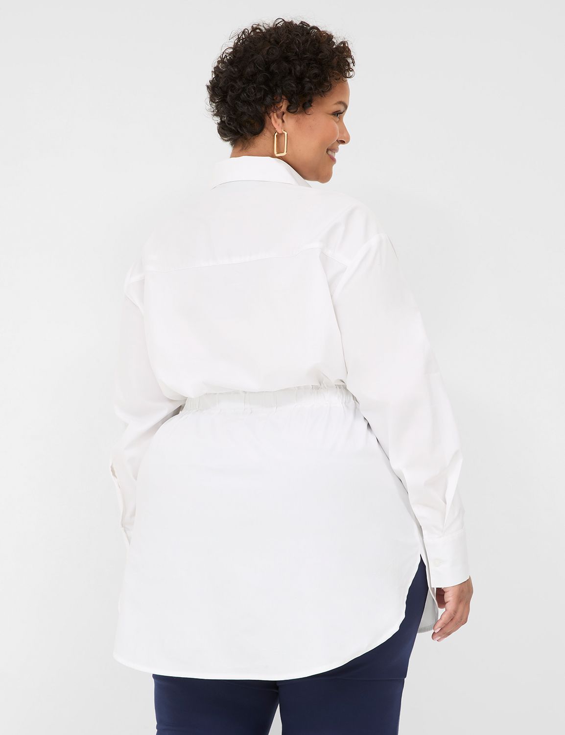 Classic Long Sleeve Button Down Tun Product Image 2
