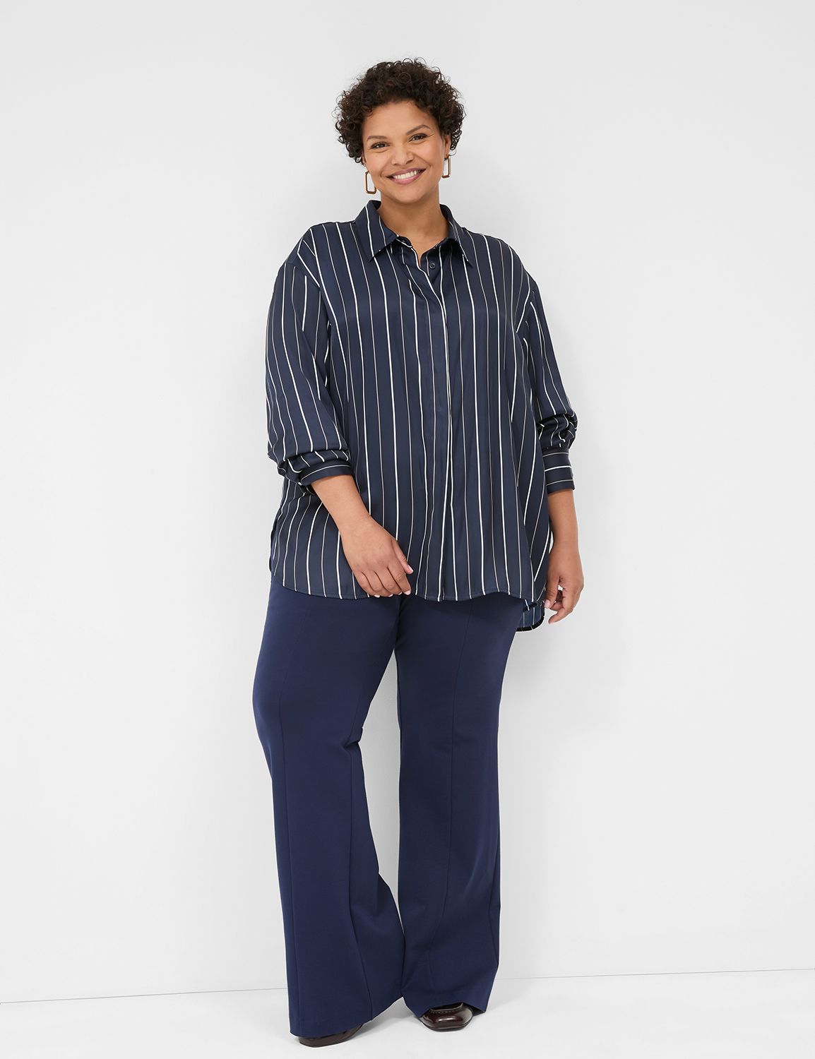 Classic Long Sleeve Button Down Boy | LaneBryant