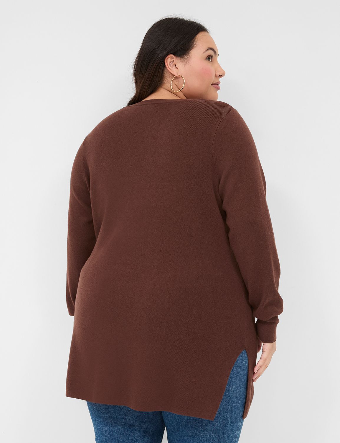 Classy Long Sleeve V-Neck Sweater main image 0