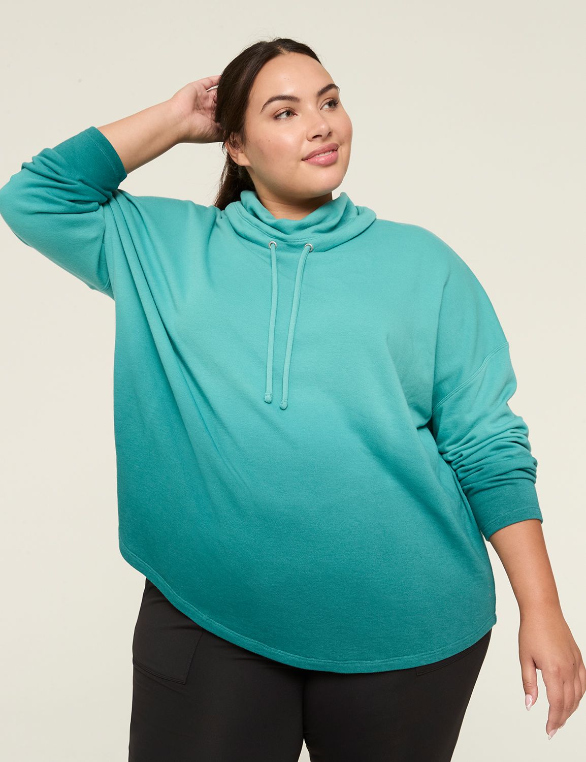 LIVI French Terry Funnel Neck Sweatshirt