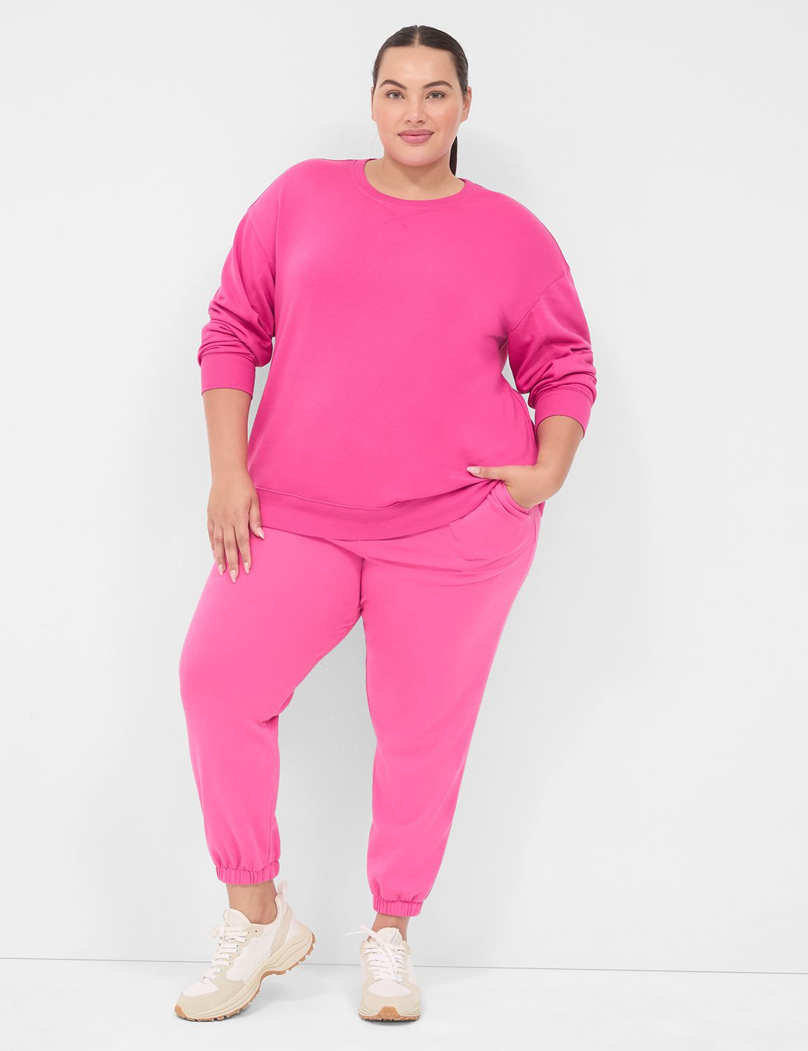 LIVI Mid Rise French Terry Full Len Product Image 3